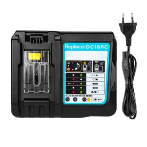Incarcator Baterie Pentru makita DC18RC 14.4V - 18V, Zggzerg, Li-ion, 1-2 ore de incarcare rapida, Protectie la supraincarcare, 3000mA, 65W, Iesire 3A, Cu cablu de incarcare de...