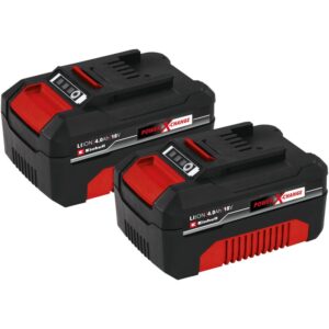 Pachet 2 acumulatori Einhell PXC-Twinpack 4511489, 18 V, 4.0 Ah 900 W putere maxima, Power X-Change