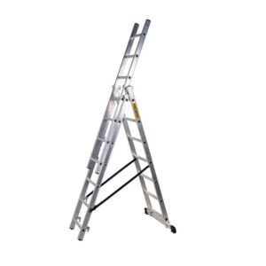 Scara aluminiu 3 tronsoane, 3x7 trepte, certificata TUV-EN131:2018, fabricata in UE