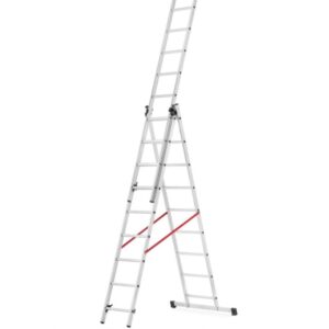 Scara aluminiu 3 tronsoane, 3x9 trepte, certificata TUV-EN131:2018