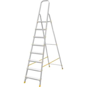Scara aluminiu cu urcare pe un tronson Alverosal, 8 trepte