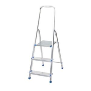 Scara aluminiu pliabila 3 trepte , 2 trepte + platforma, fabricata in UE