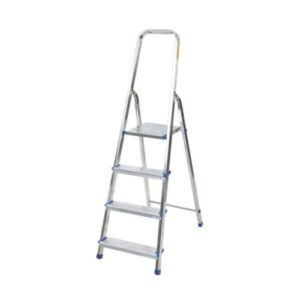 Scara aluminiu pliabila 4 trepte, 3 trepte + platforma, fabricata in UE