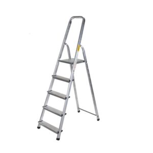 Scara aluminiu pliabila 5 trepte, 4 trepte + platforma, fabricata in UE