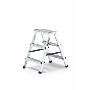 Scara din aluminiu, pliabila, 2x3 trepte, 125 kg