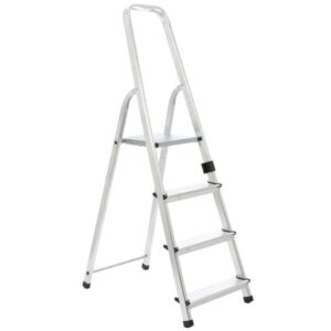 Scara din aluminiu, pliabila, 4 trepte, 125 kg, Drabest