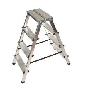 Scara dubla din aluminiu 2x4 trepte, inaltime 0.82 m