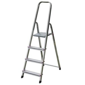 Scara dubla din aluminiu Krause KR-000705, 2.8 m inaltime lucru, 4 trepte, pliabila