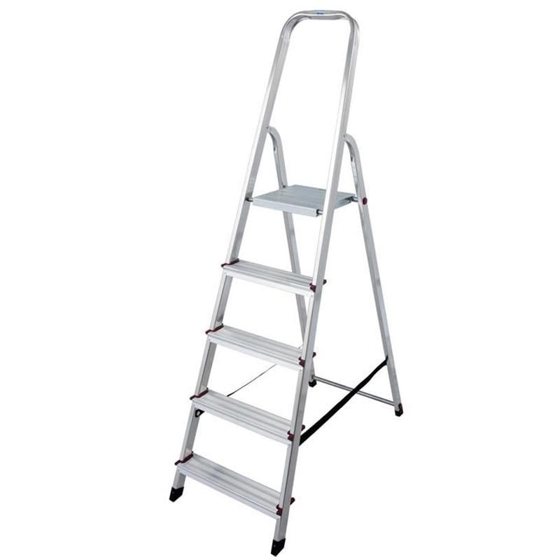 Scara dubla din aluminiu Krause KR-000729, 3 m inaltime lucru, 5 trepte, pliabila
