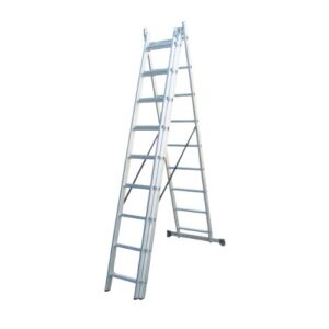 Scara EVOTOOLS din aluminiu, 3 tronsoane, 9 trepte