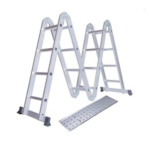 Scara multifunctionala 4x5 trepte + Platforma de lucru, Aluminiu, pliabila