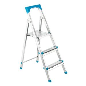 Scara Pliabila Metal Perilla GI 200, 3 Trepte, 2 trepte si 1 platforma, Gri