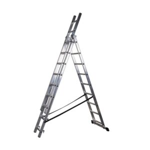 Scara profesionala din aluminiu 3 tronsoane 3x11 trepte, STRATEGIC