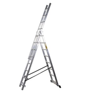 Scara STRATEGIC din aluminiu, 3 tronsoane, 3x8 trepte, profesionala, fabricata in UE